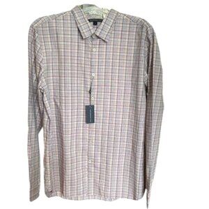 John Varvatos Button Up Plaid Shirt